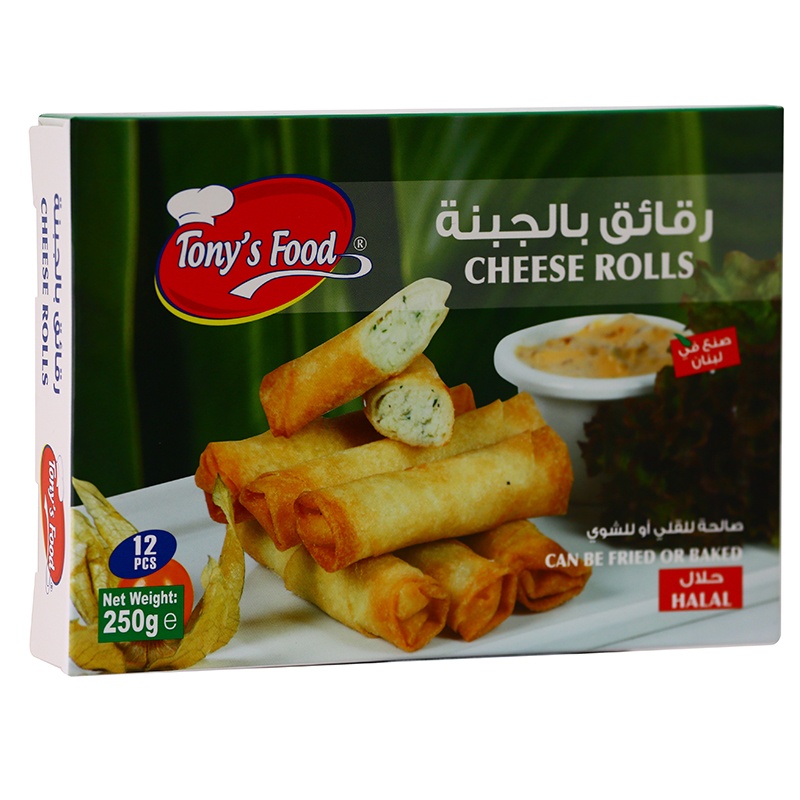 Tony’s Food Premium Cheese Rolls | Frozen Cheese Rolls – Crispy, Creamy & Ready to Bake
