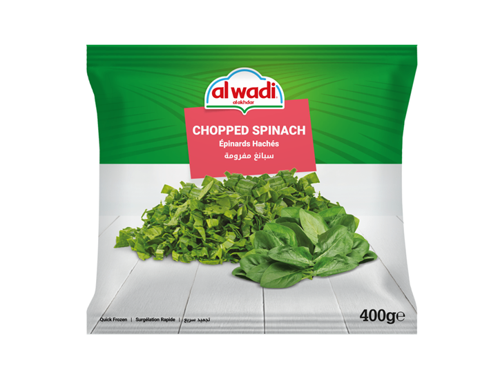Wadi Frozen Chopped Spinach | Spinach – Fresh Frozen, Convenient & Ready to Cook