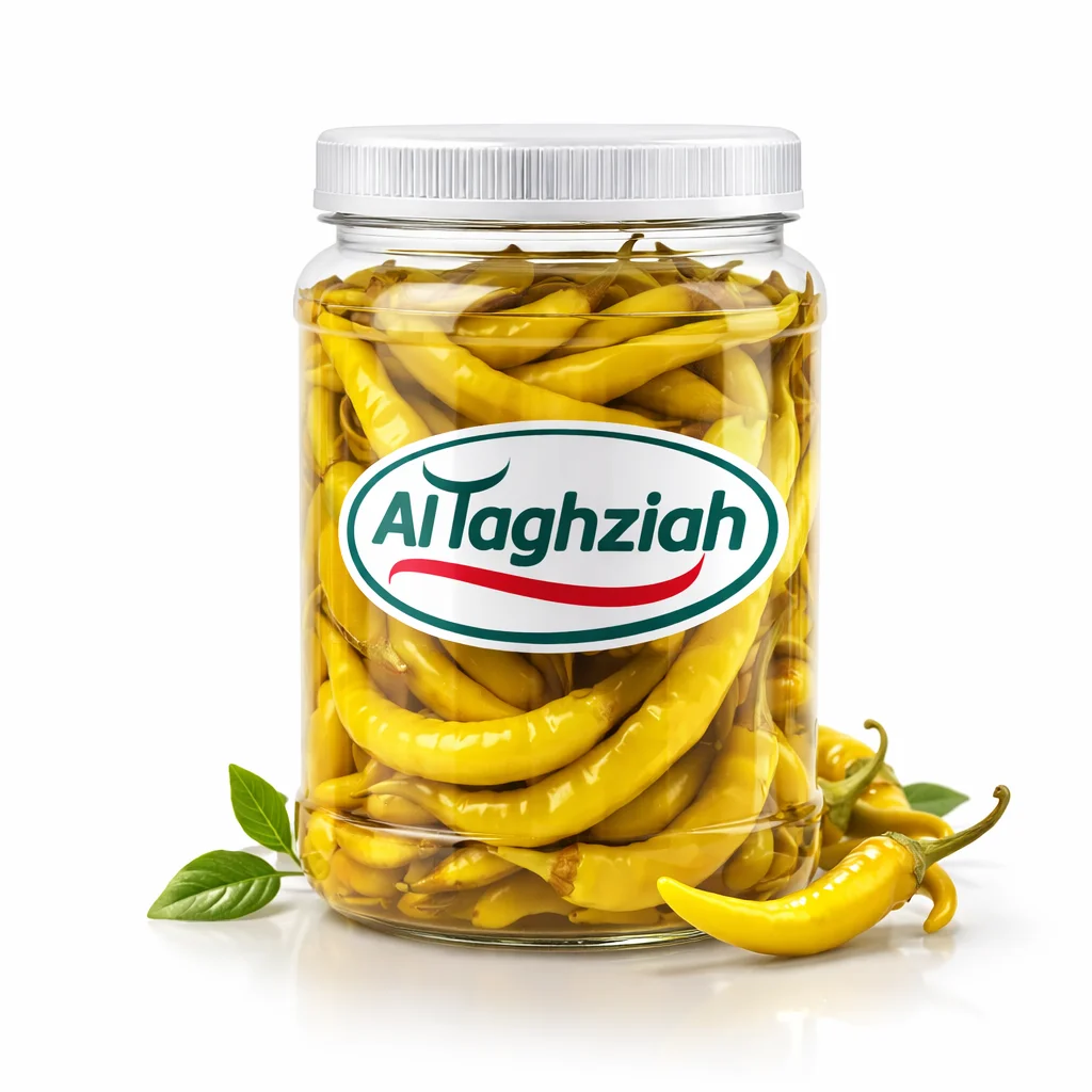 Al Taghziah Green Pimento – Spicy Pickled Mediterranean Peppers