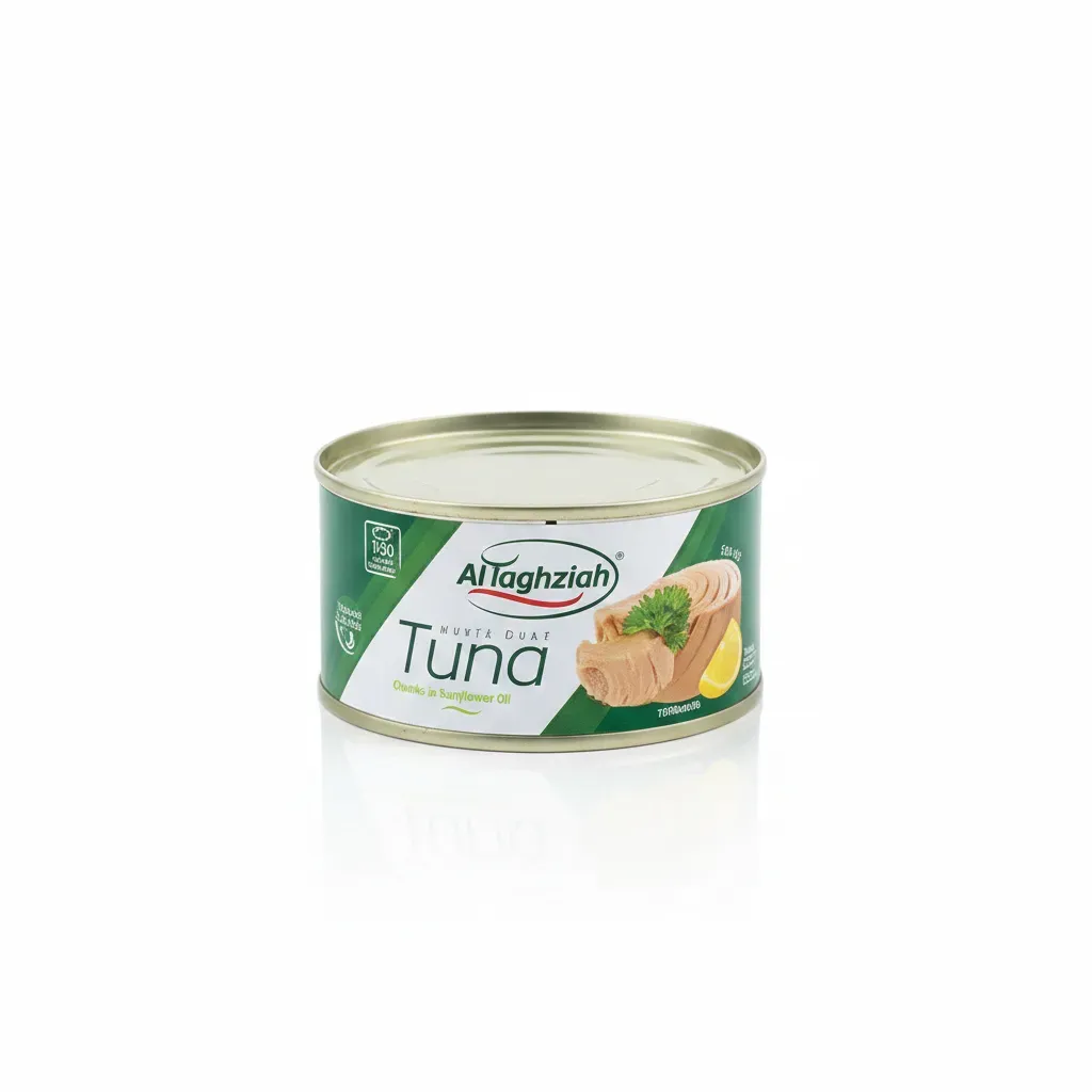 Al Taghziah White Meat Tuna in Vegetable Oil – 100% Halal Premium Canned Tuna
