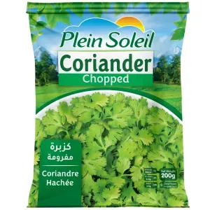 Plein Soleil Chopped Coriander – Flash-Frozen Fresh Herb (200g)