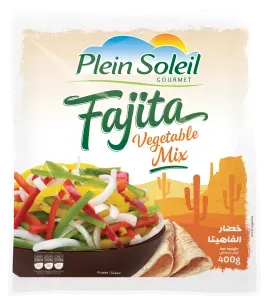 Plein Soleil Fajita Vegetable Mix – Authentic 4-Veggie Sliced Blend (400g)