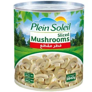 Plein Soleil Sliced Mushrooms - Catering Size Bulk Can