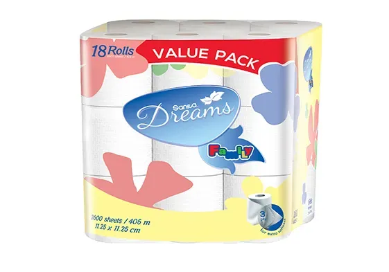 Sanita Dreams Family Toilet Tissue | Soft, Strong & Absorbent Bath Tissue