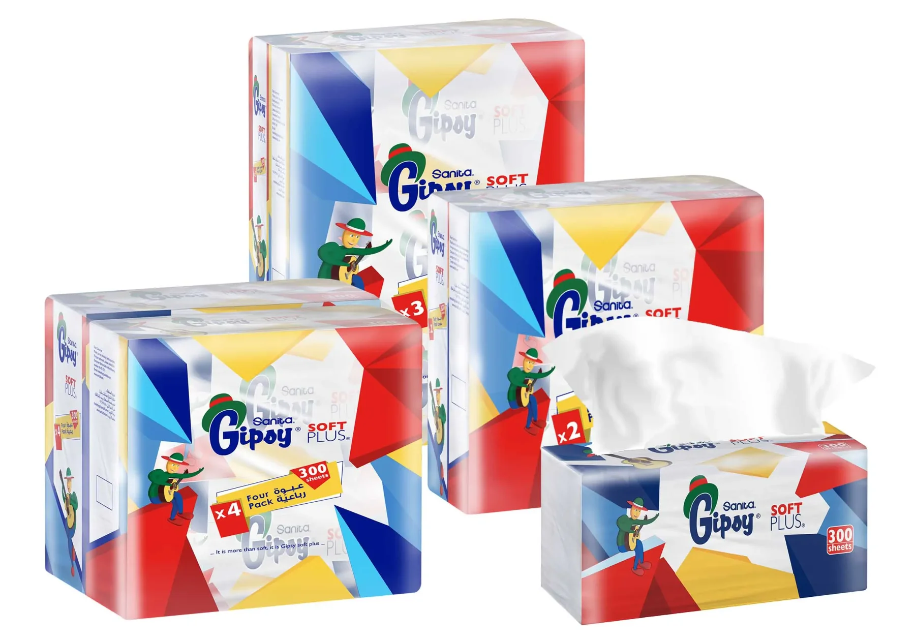Sanita Gipsy Facial Tissue | Soft, Colorful & Economical Tissues
