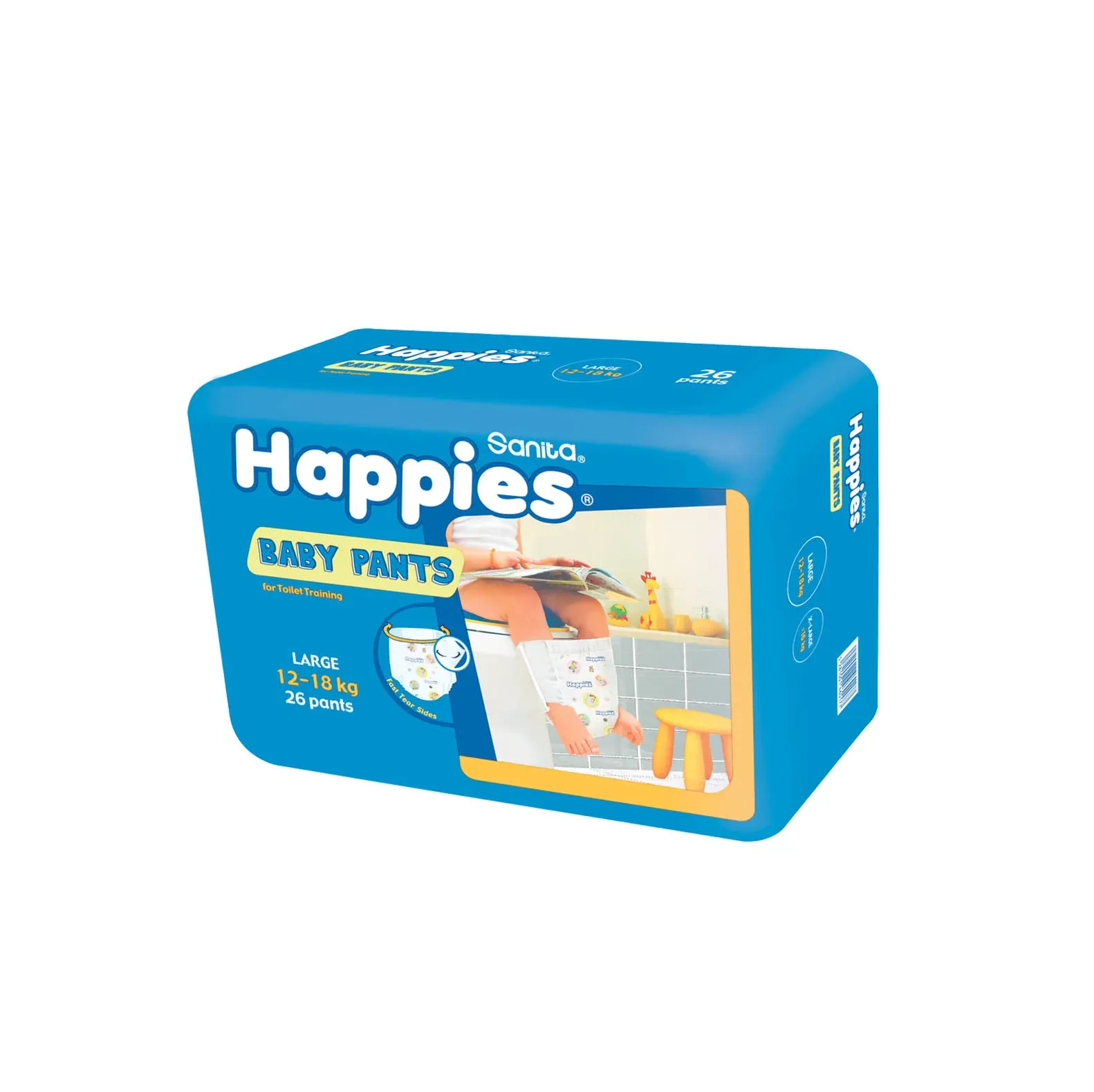 Sanita Happies Baby Pants | Easy-On Pull-Up Diapers for Active Babies