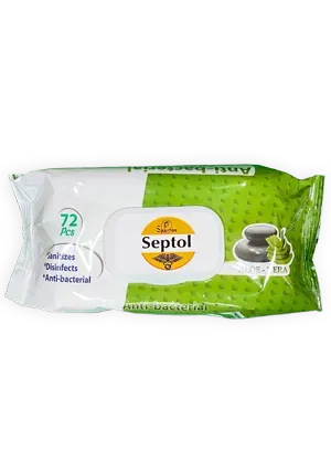 Spartan Septol Antibacterial Wet Towels Lebanon | 99.9% Germ Protection