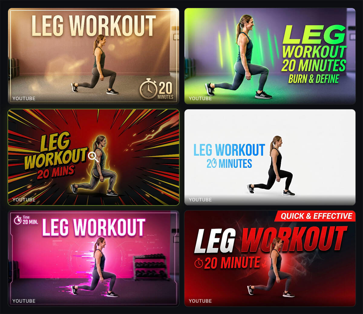 Fit Cut Pro AI Thumbnail Generator — create professional workout thumbnails with AI