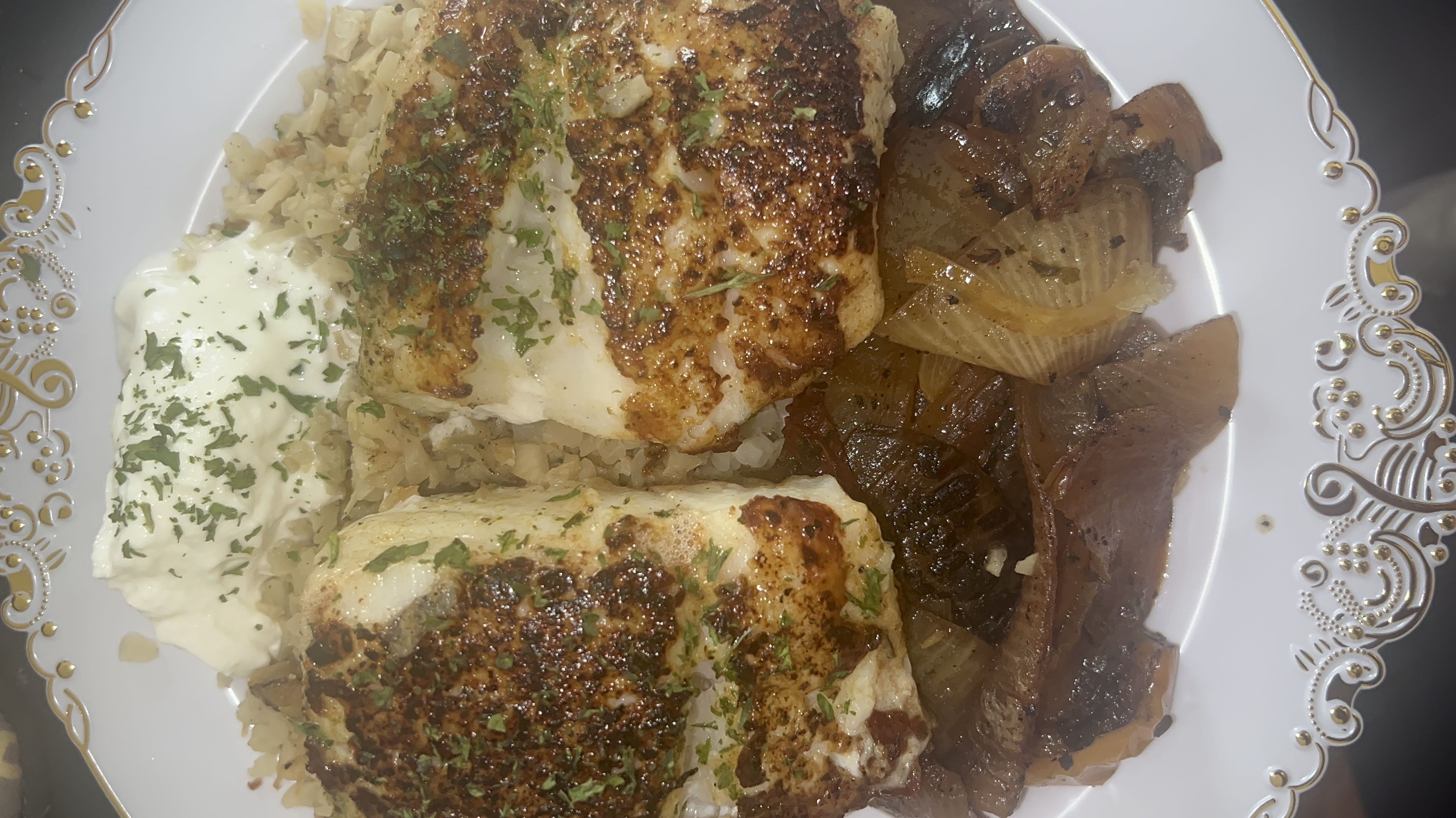 Healthy Cod Cauliflower Rice Bowl Recipe