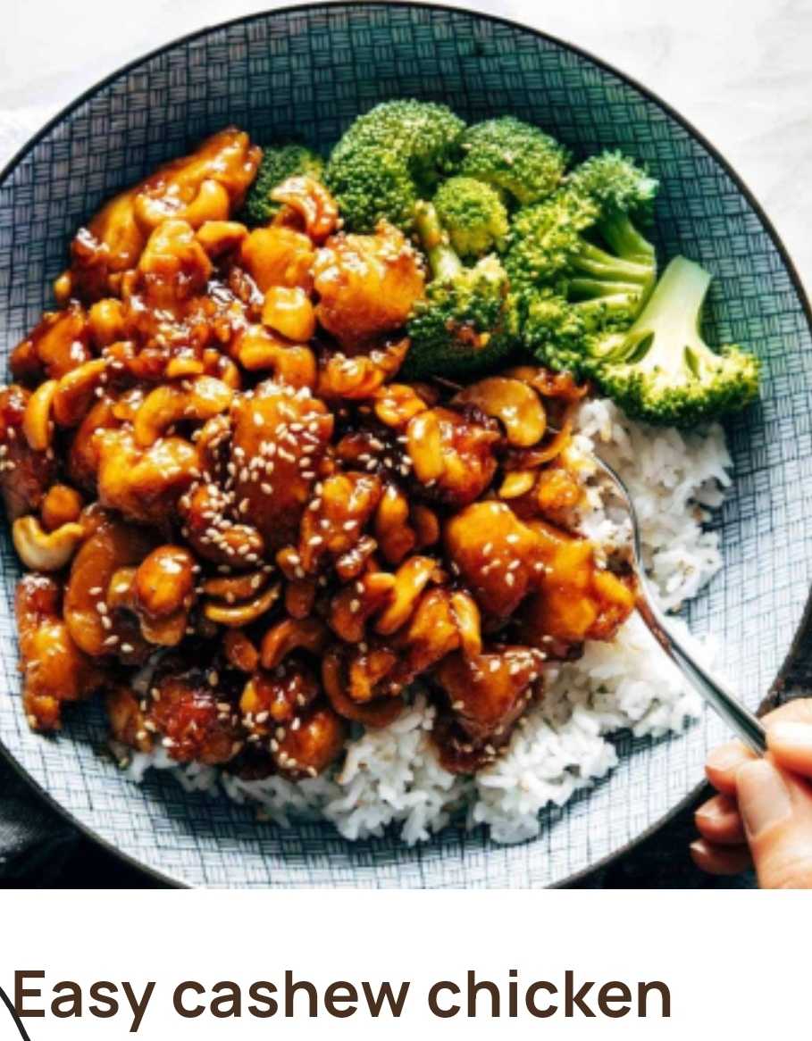 Healthy Cashew Chicken Recipe