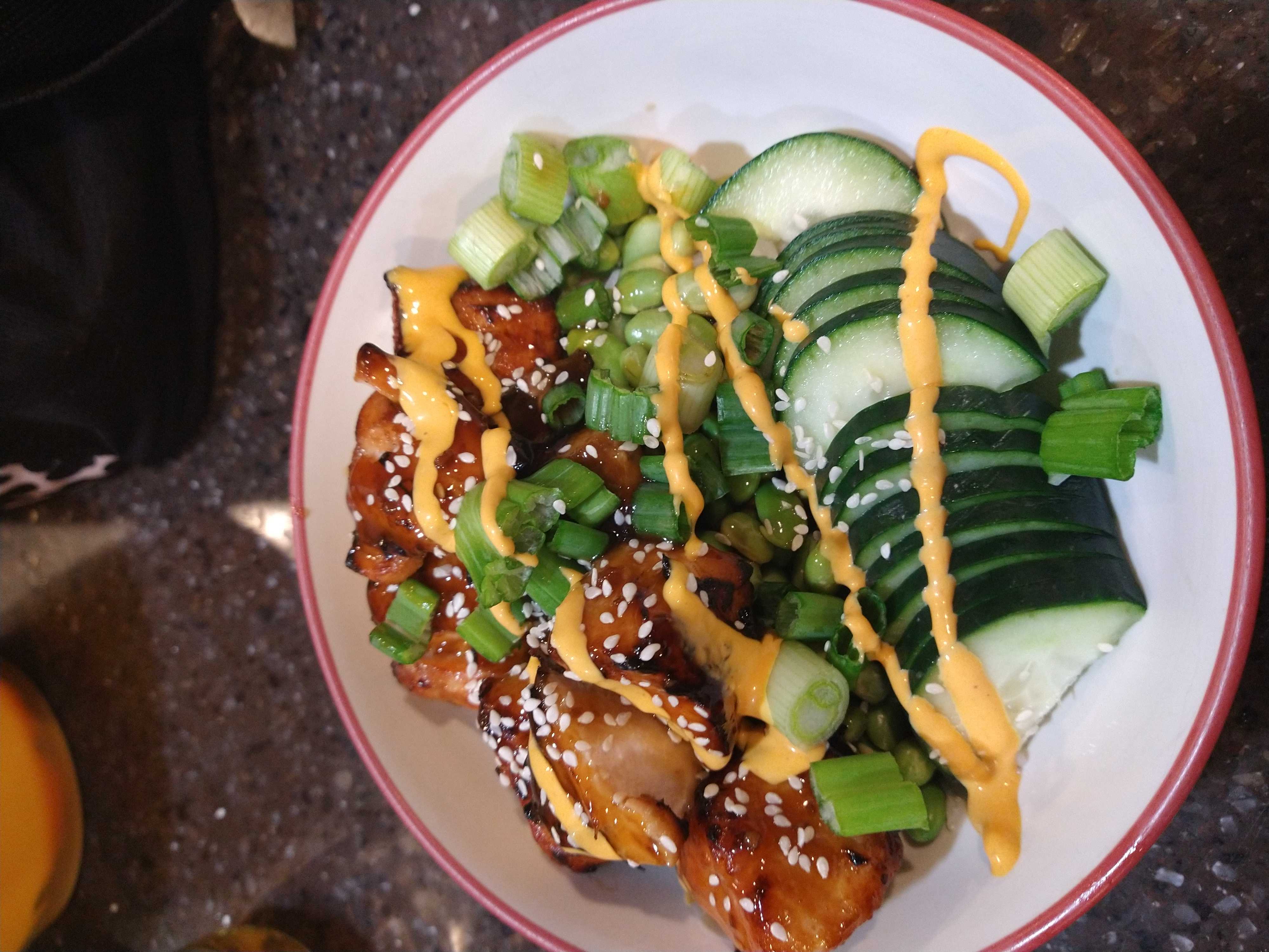 Healthy Air Fryer Salmon Rice Bowl Recipe