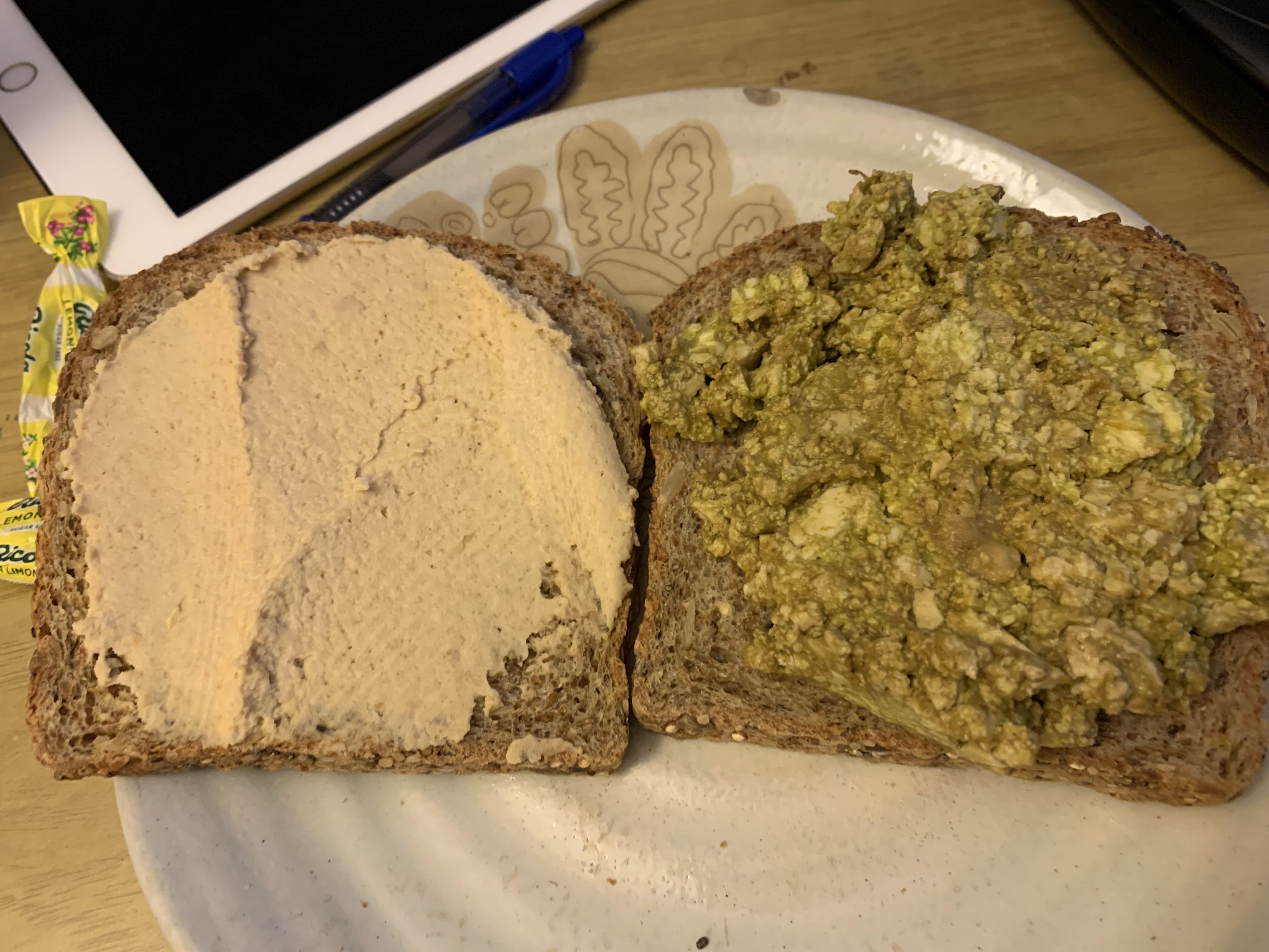 Healthy Hummus Toast Recipe