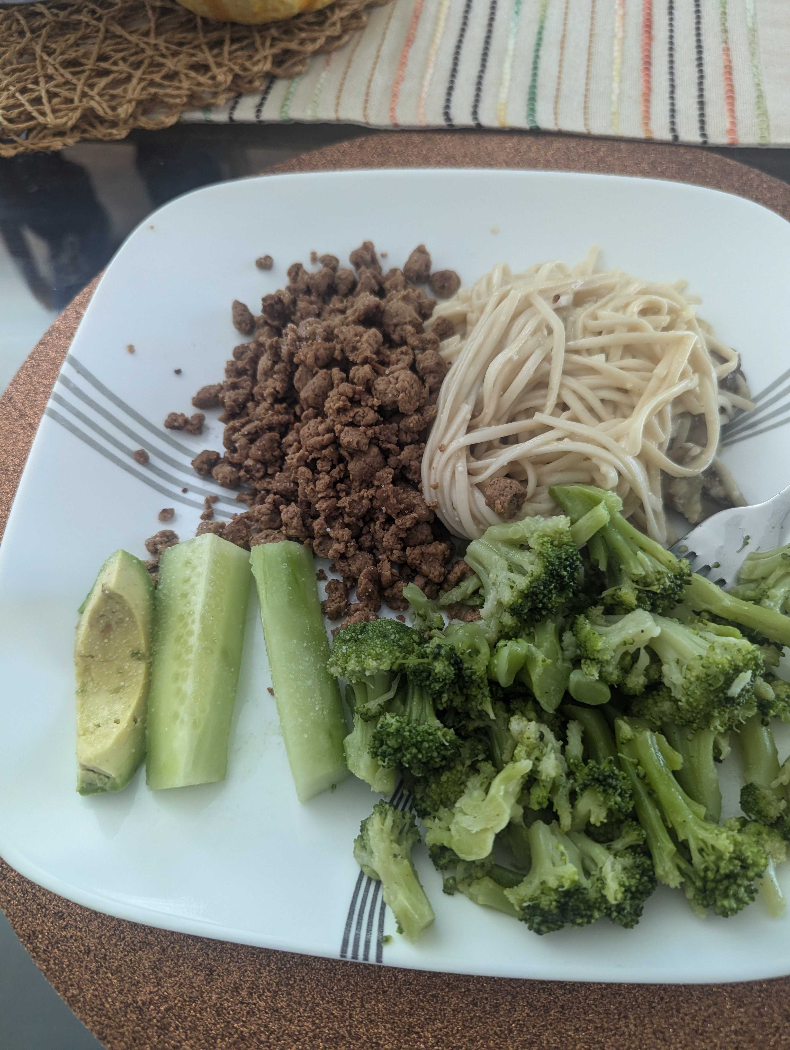 Healthy Veggie Crumble Udon Noodles Recipe