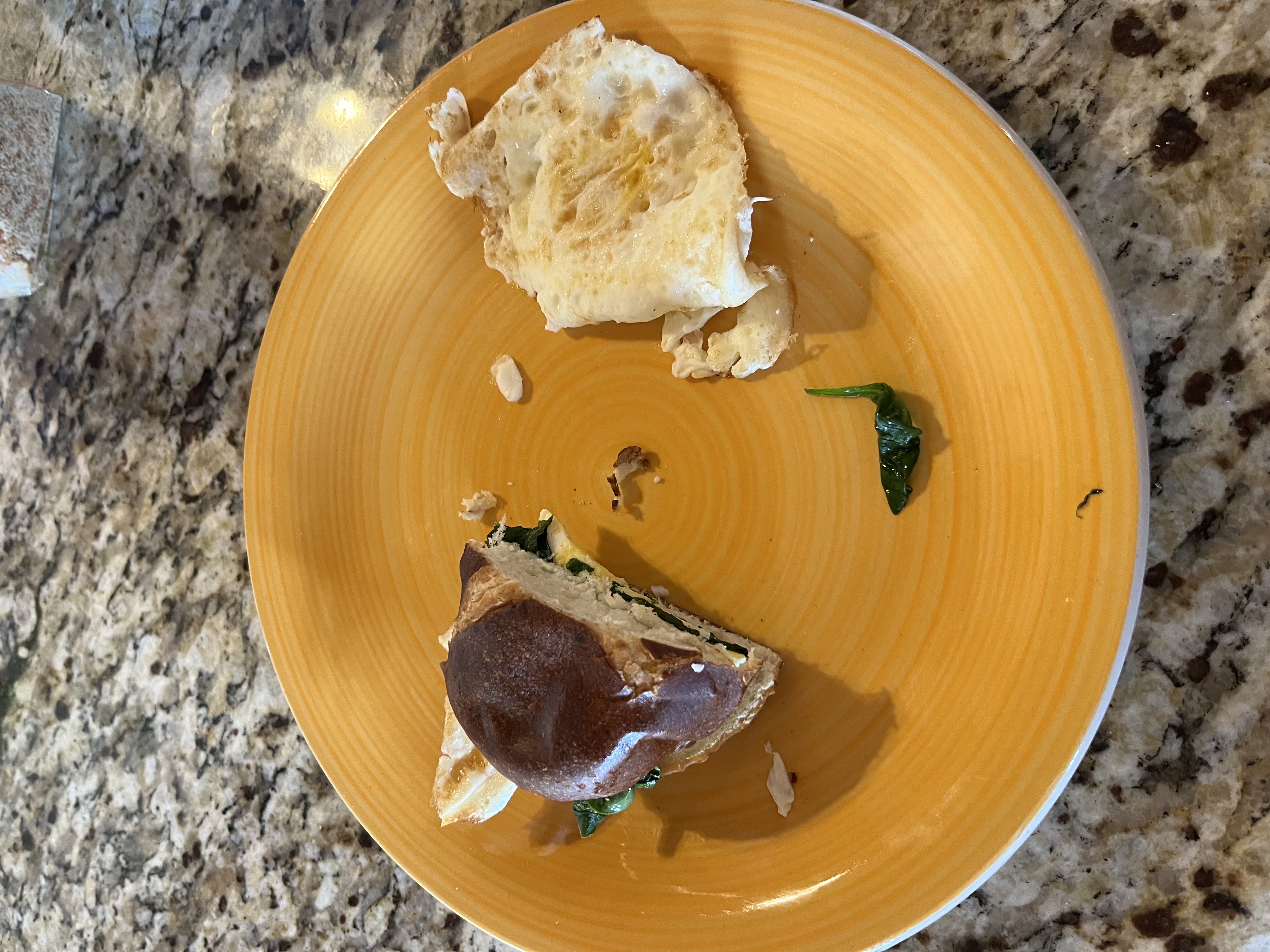 Healthy Whole Wheat Spinach Breakfast Sandwich Recipe