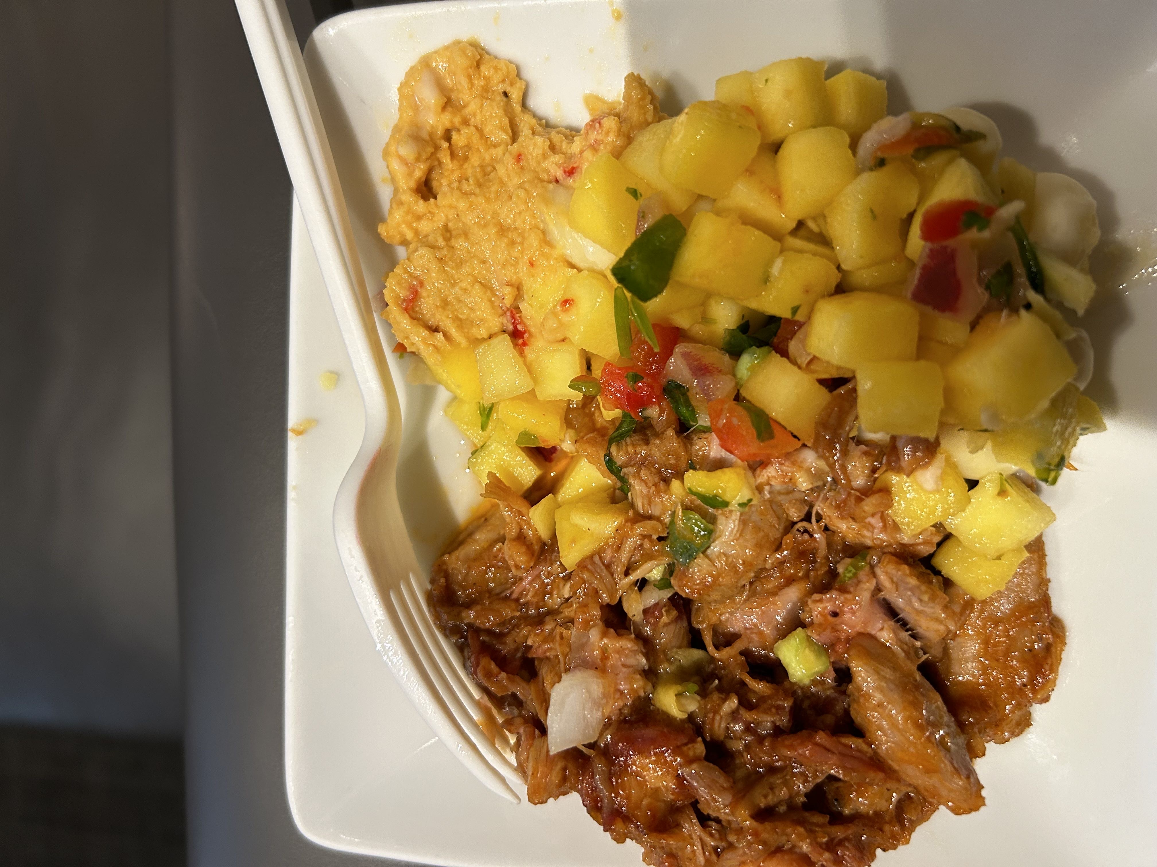 Healthy Pulled Pork Hummus Bowl Recipe