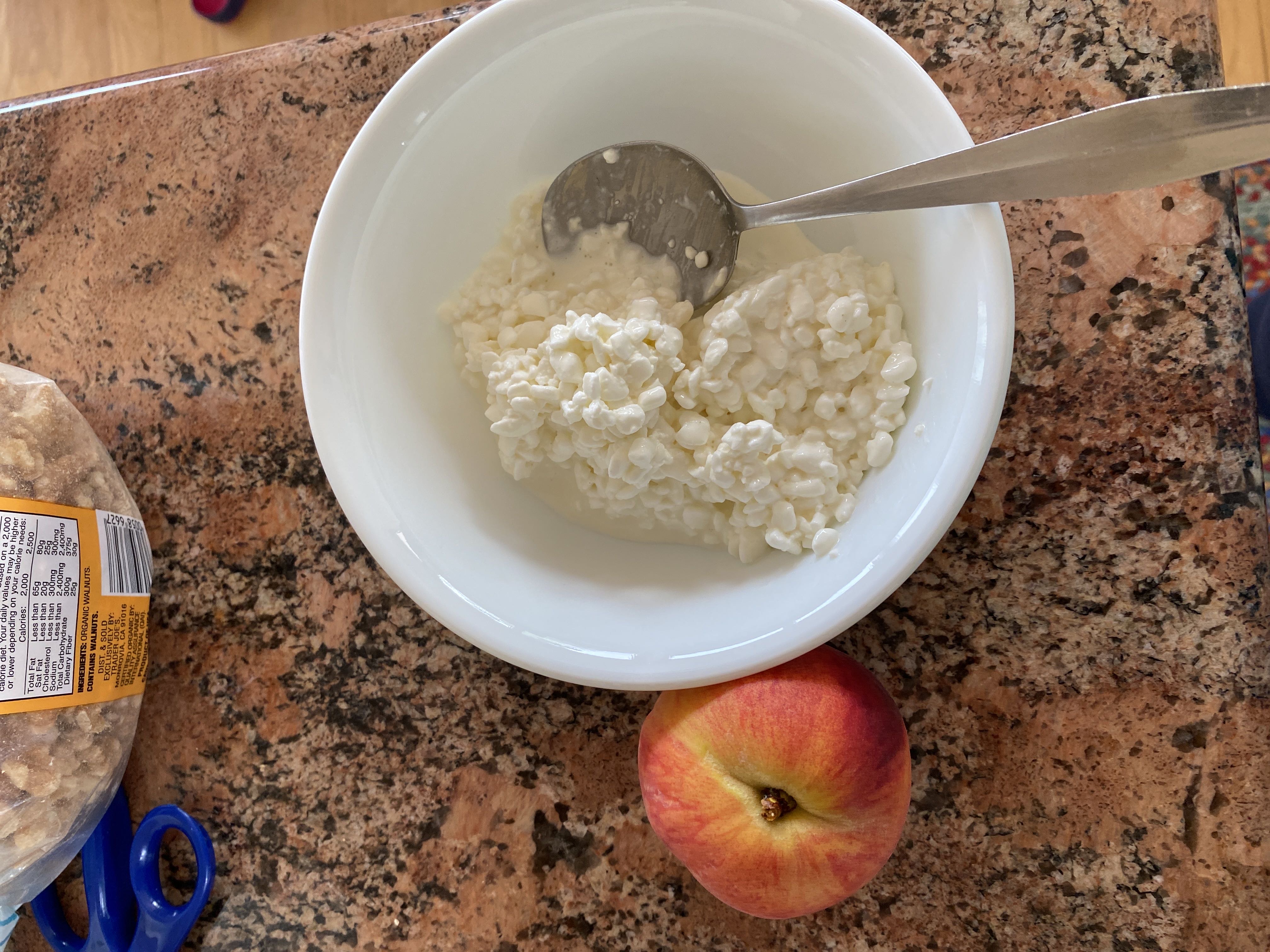 Healthy Cottage Cheese and Peach Recipe