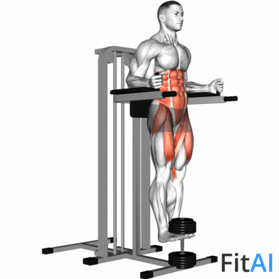 Weighted Captains chair leg raise