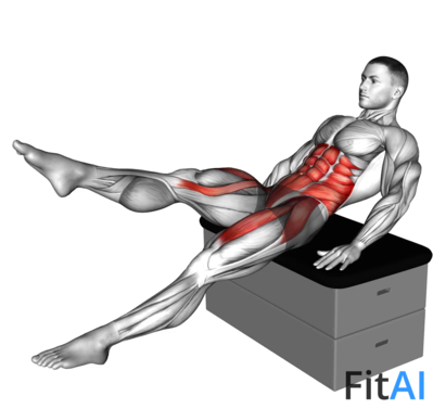 Sitting Flutter Kick on a padded stool