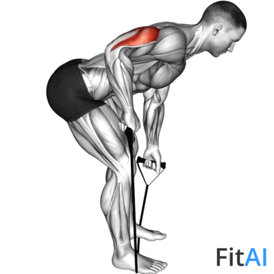 Band Bent-Over One Arm Kickback