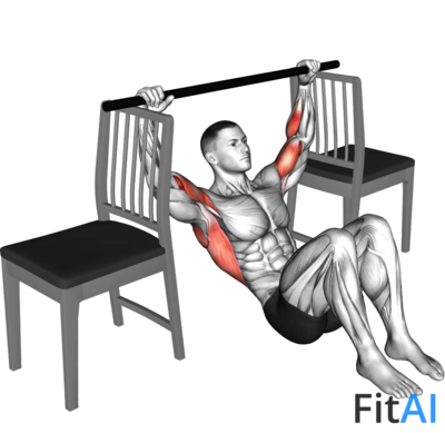 Pull-up with Bent Knee between Chairs