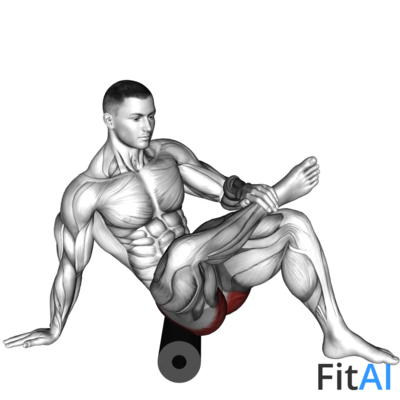 Roll Recumbent Hip External Rotator and Hip Extensor Stretch (CrossedLeg)