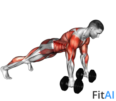 Plank Push-Up Row