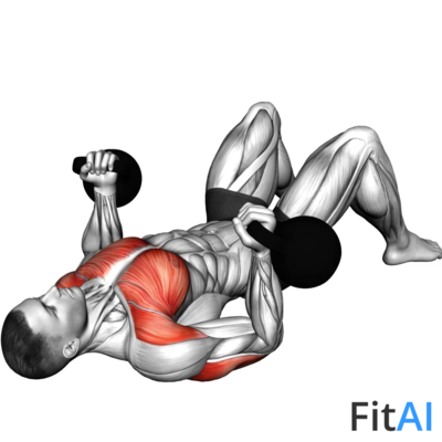 Kettlebell Reverse Press on Floor