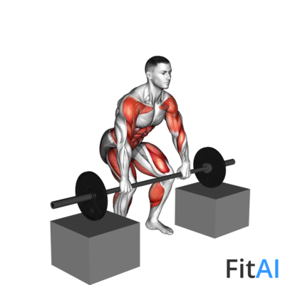 Barbell Power Clean from Blocks