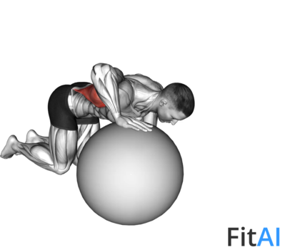 Stability ball Lat Stretch