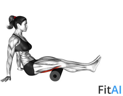 Roll Hamstrings Sitting on Floor