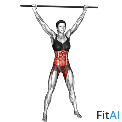 Stick Standing Twist Stretch