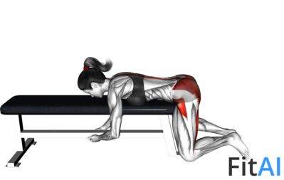 Frog Reverse Hyperextension (on a bench)