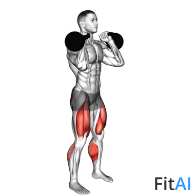 Kettlebell Calf Raise and Front Squat