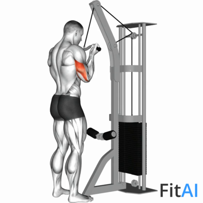Cable Reverse-Grip Triceps Pushdown (SZ-bar)