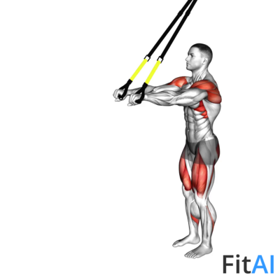Suspender Forward Lunge with Rear Fly