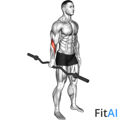 EZ-Barbell Standing One Arm Neutral Wrist Curl