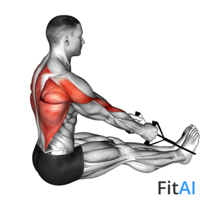 Band straight back seated row