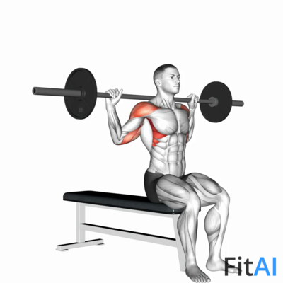 Barbell Seated Behind Head Military Press