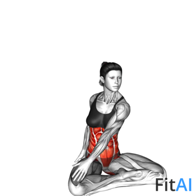 Sitting Lotus Pose Twist