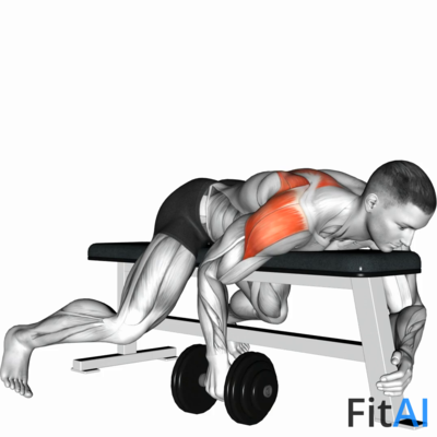 Dumbbell Lying One Arm Rear Lateral Raise