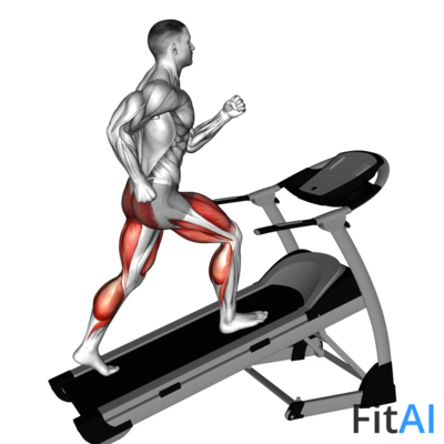 Walking on Incline Treadmill