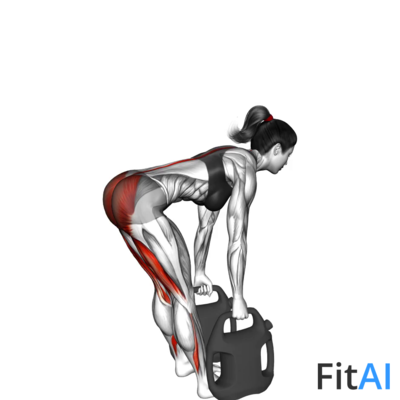 Bottle Weighted Straight Legs Deadlift