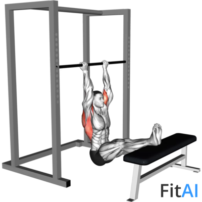 Seated Chin-up (legs elevated)