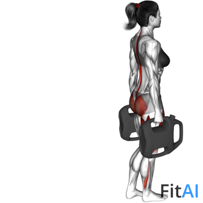 Bottle Weighted One Leg Romanian Deadlift