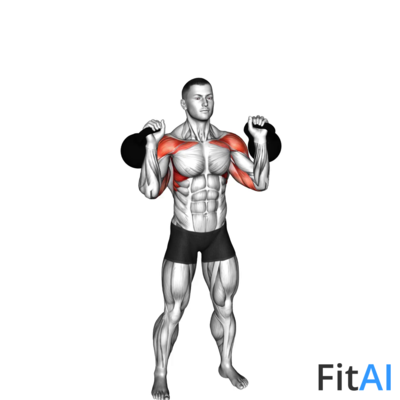 Kettlebell Two Arm Military Press