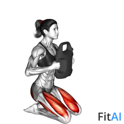 Bottle Weighted Kneeling Squat