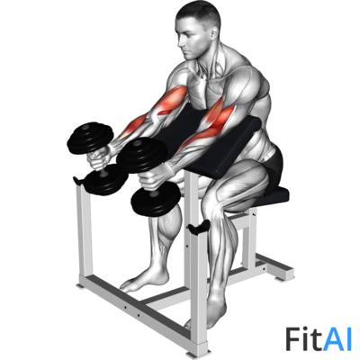 Dumbbell Hammer Preacher Curl