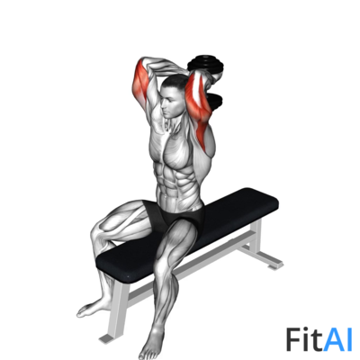 Dumbbell Seated Bench Extension