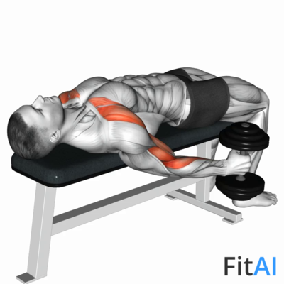 Dumbbell Lying Supine Curl