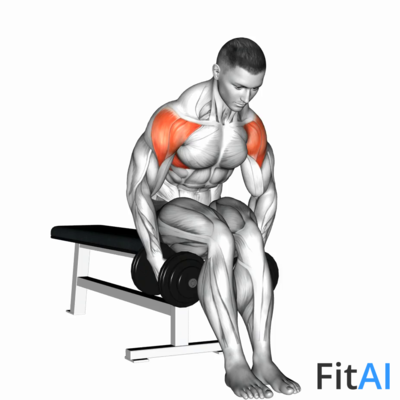 Dumbbell Seated Bent Arm Lateral raise